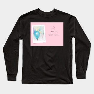 Pink Birthday Card Long Sleeve T-Shirt